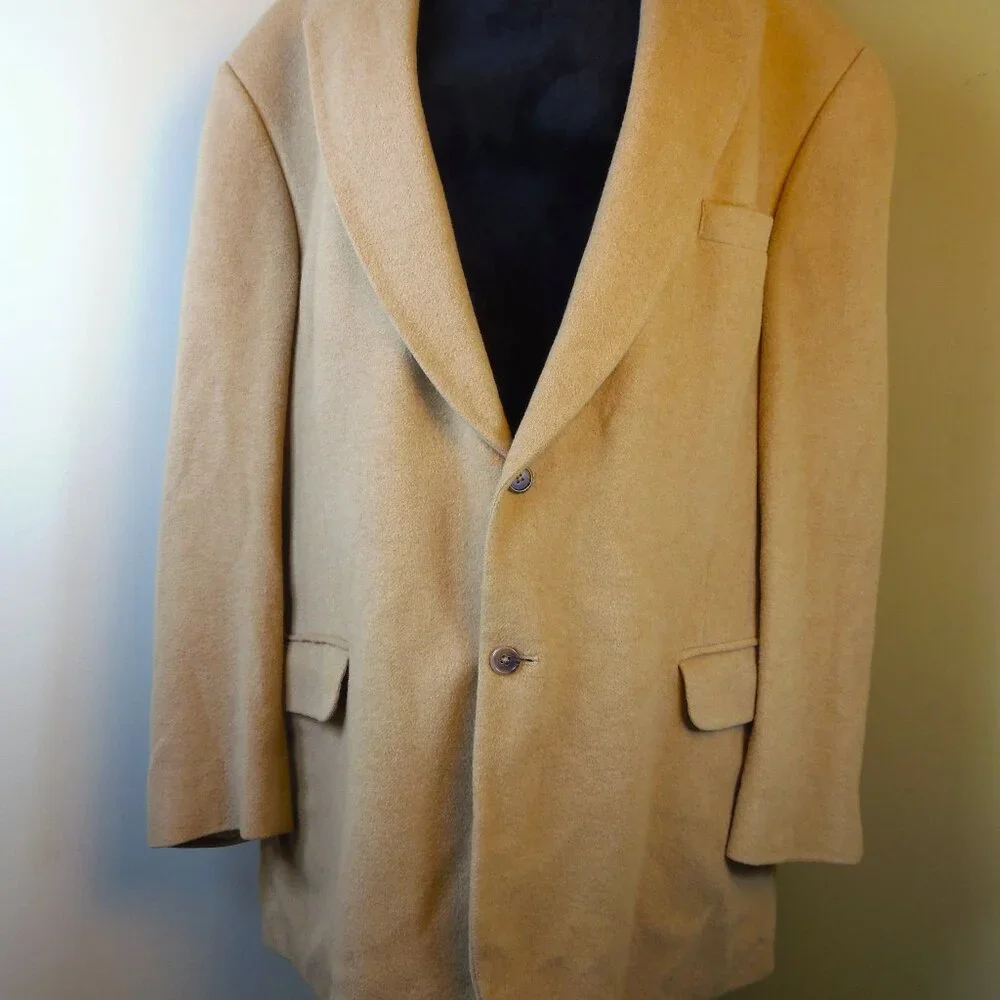 Vintage Club Room Mens 48L 100% Camel‎ Hair Sports Jacket ***Flaw/See Photos